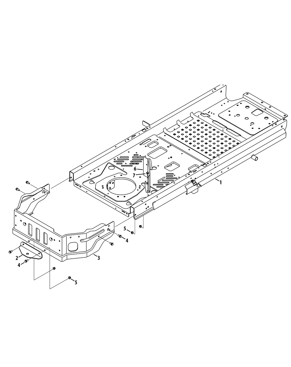 Frame Diagram and Parts List for Z-FORCELZ54 (17AIDAGC-17AIDAGC010)(2014) Cub Cadet Lawn Tractor